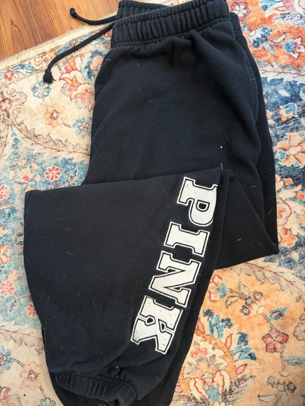 PINK Victoria's Secret Black Fleece Sweatpants